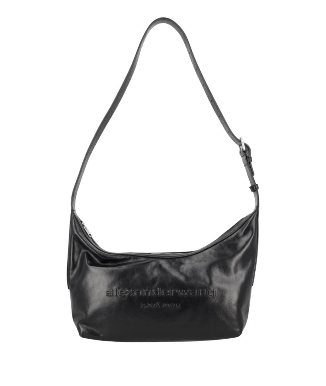 ALEXANDER WANG Черная кожаная сумка через плечо, фото 1
