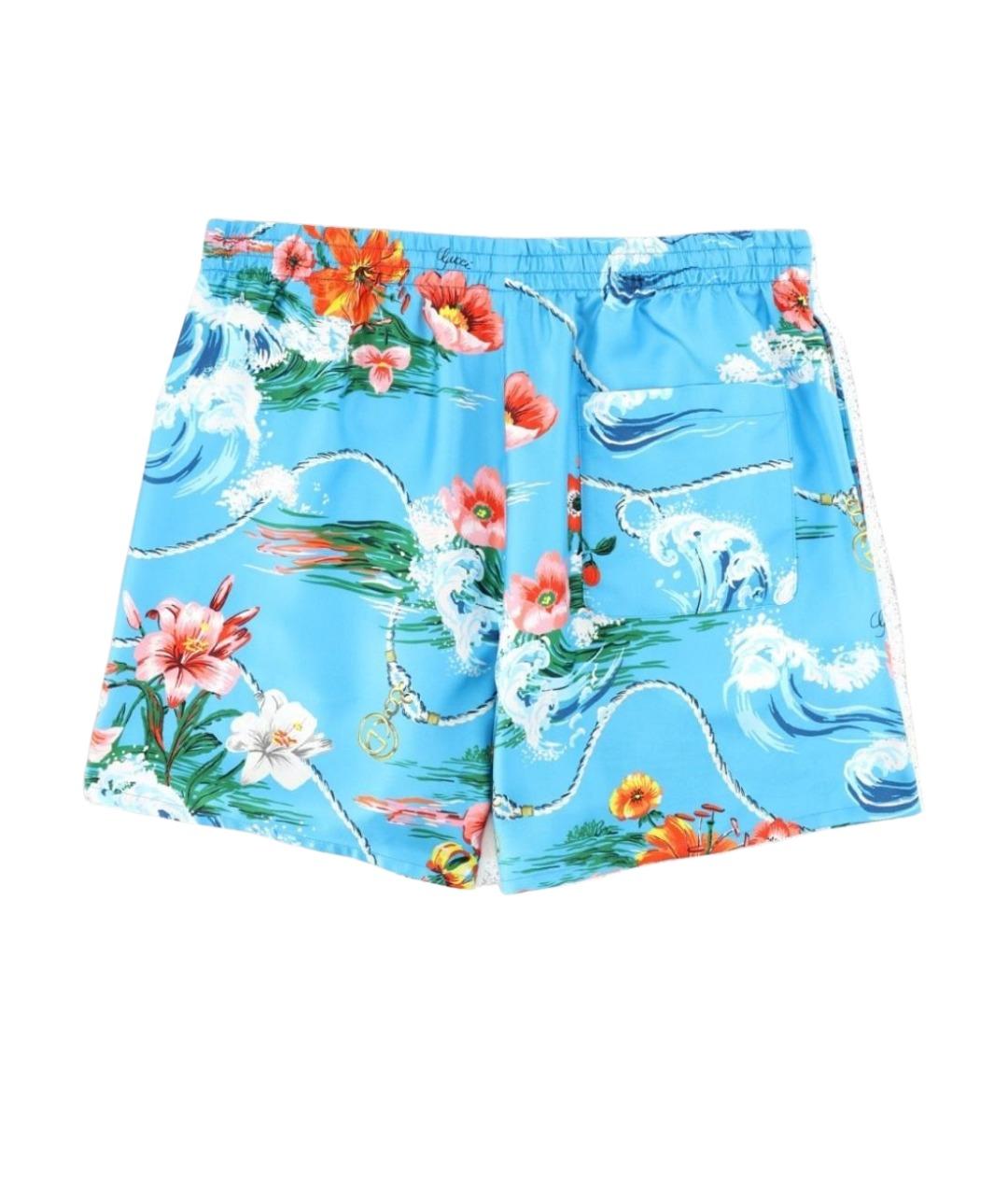 GUCCI Мульти шелковые шорты, фото 2
