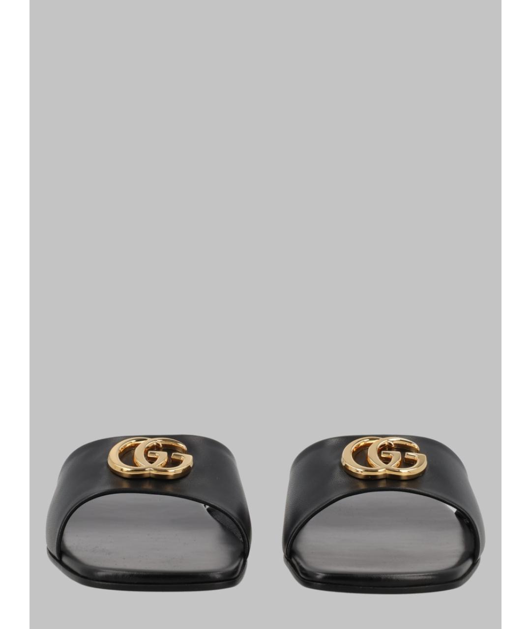 GUCCI Черные кожаные сандалии, фото 2