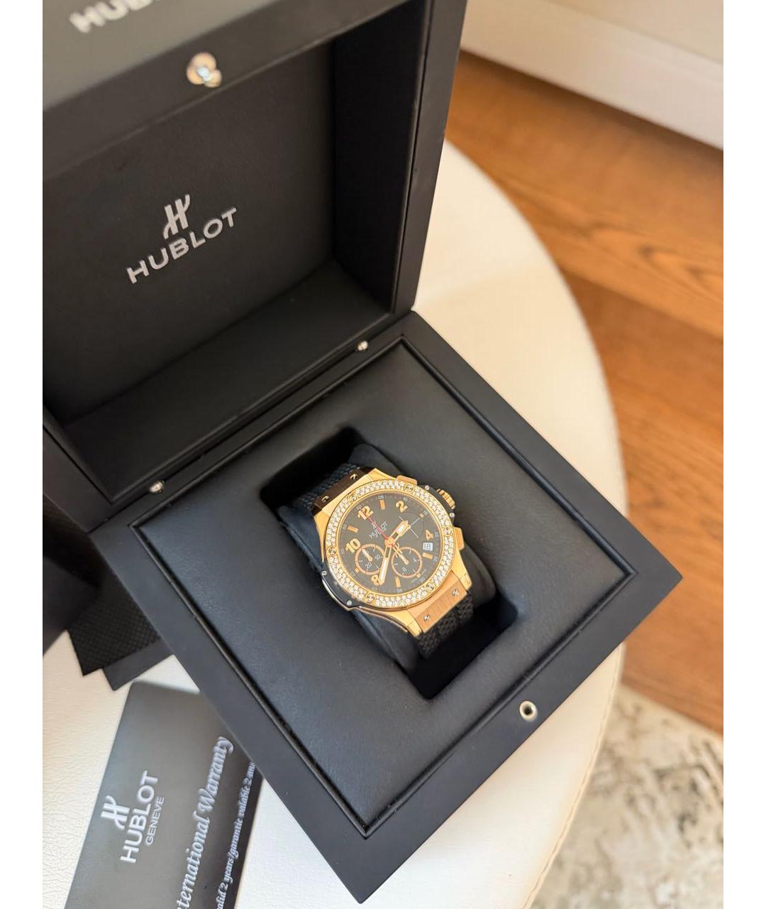 HUBLOT Черные часы из розового золота, фото 4