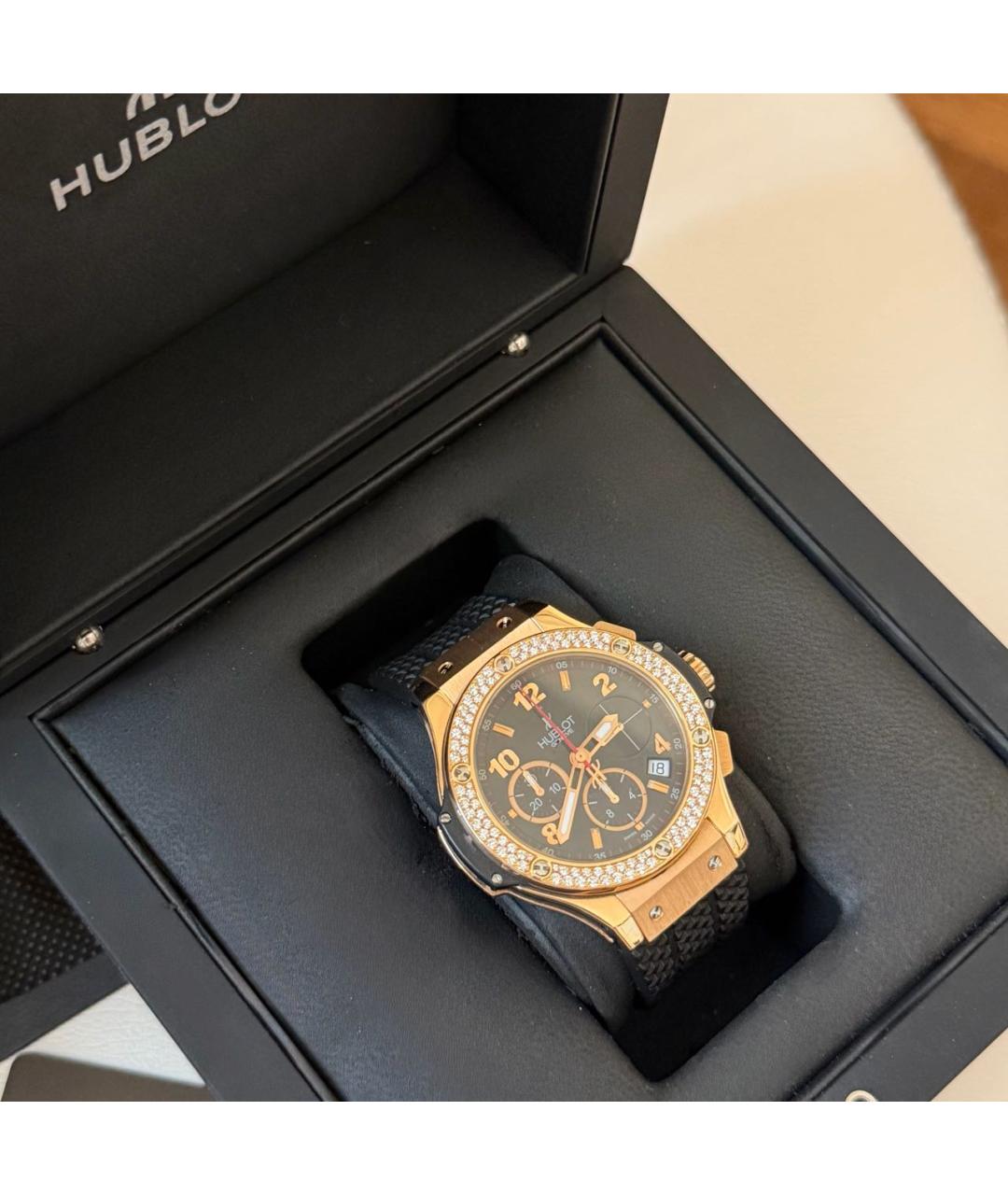 HUBLOT Черные часы из розового золота, фото 5