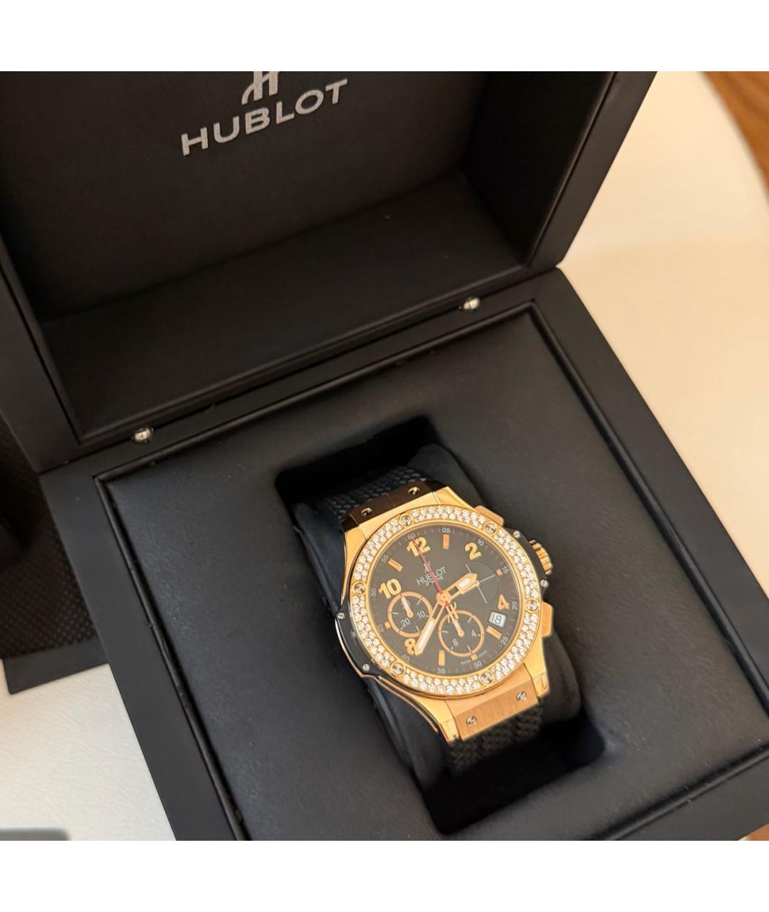 HUBLOT Черные часы из розового золота, фото 2