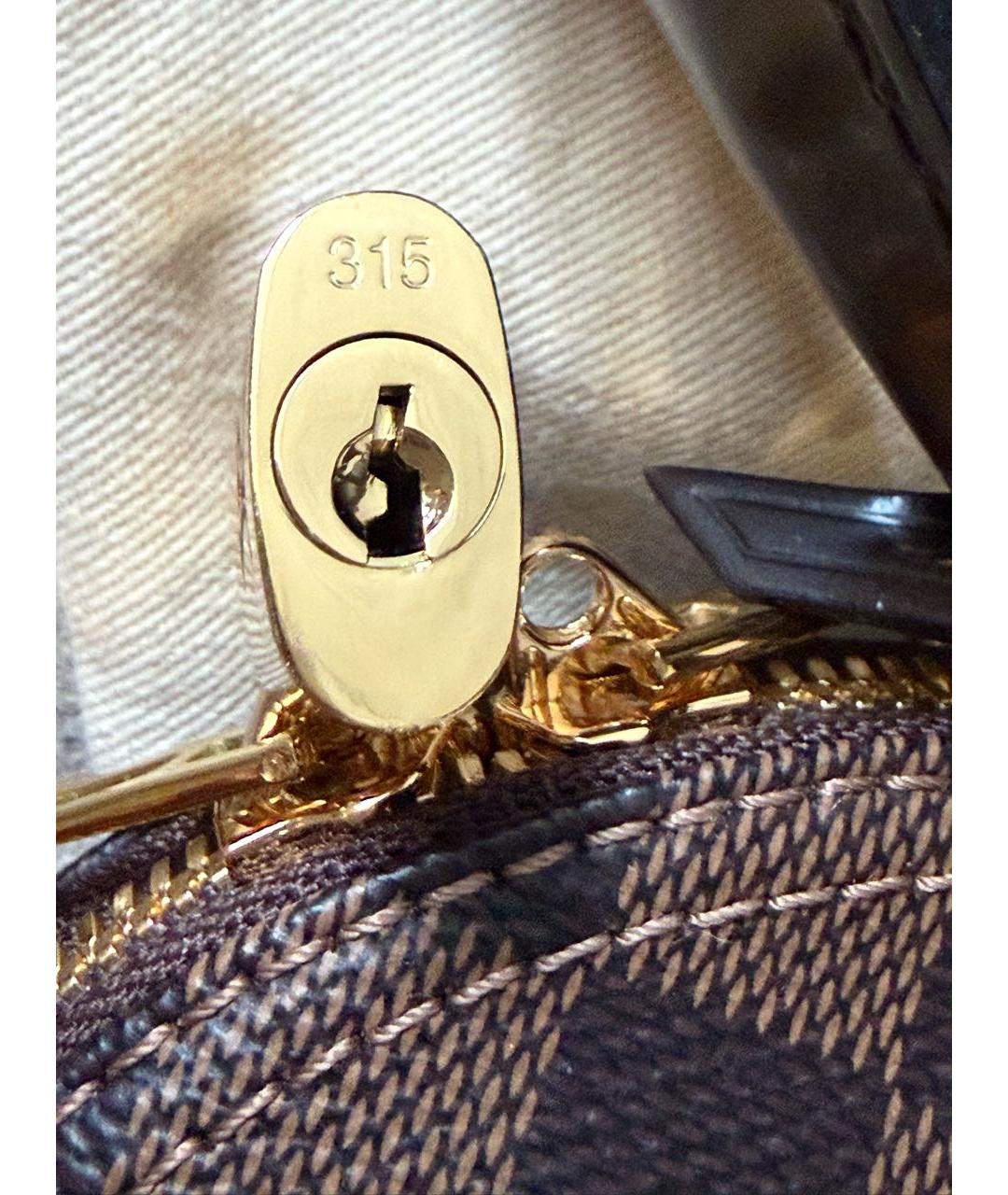 LOUIS VUITTON Коричневая сумка с короткими ручками, фото 5