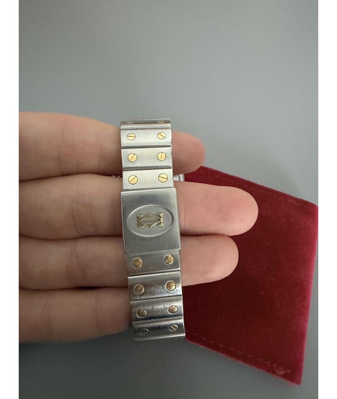 CARTIER Серые часы из желтого золота, фото 4