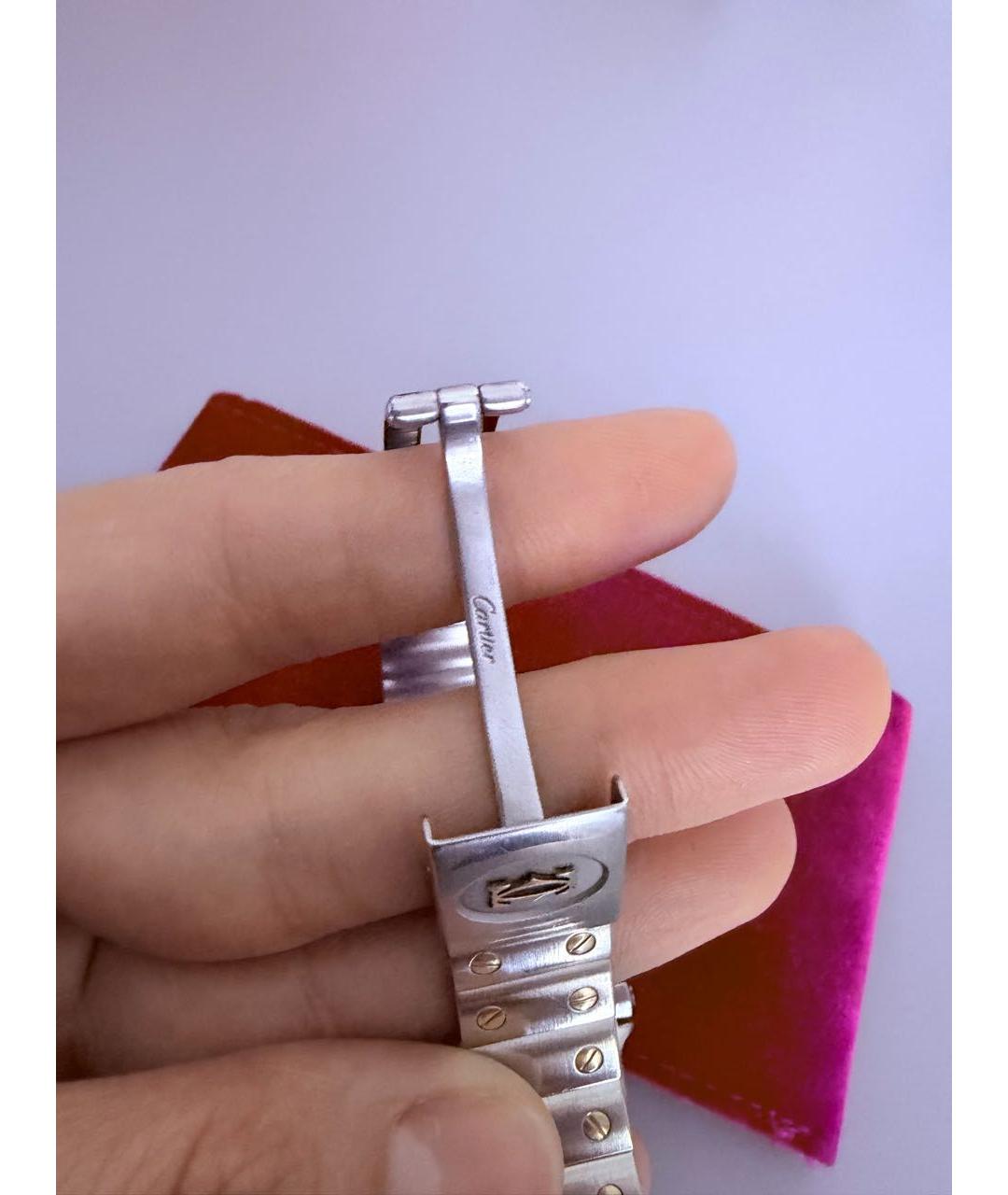 CARTIER Серые часы из желтого золота, фото 5