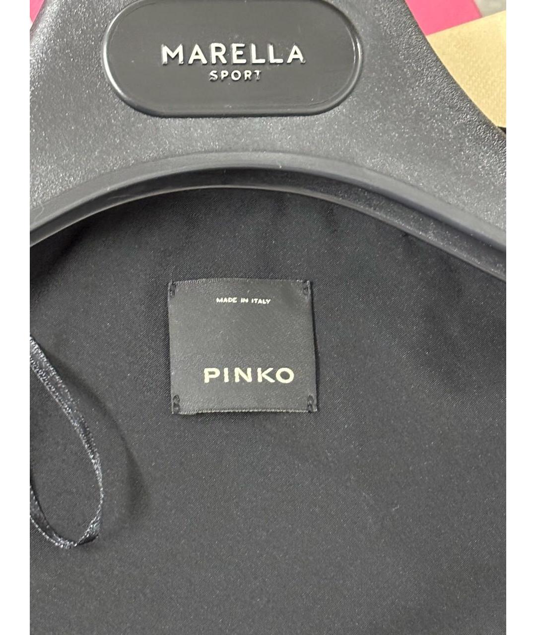 PINKO Черное полиэстеровое повседневное платье, фото 3
