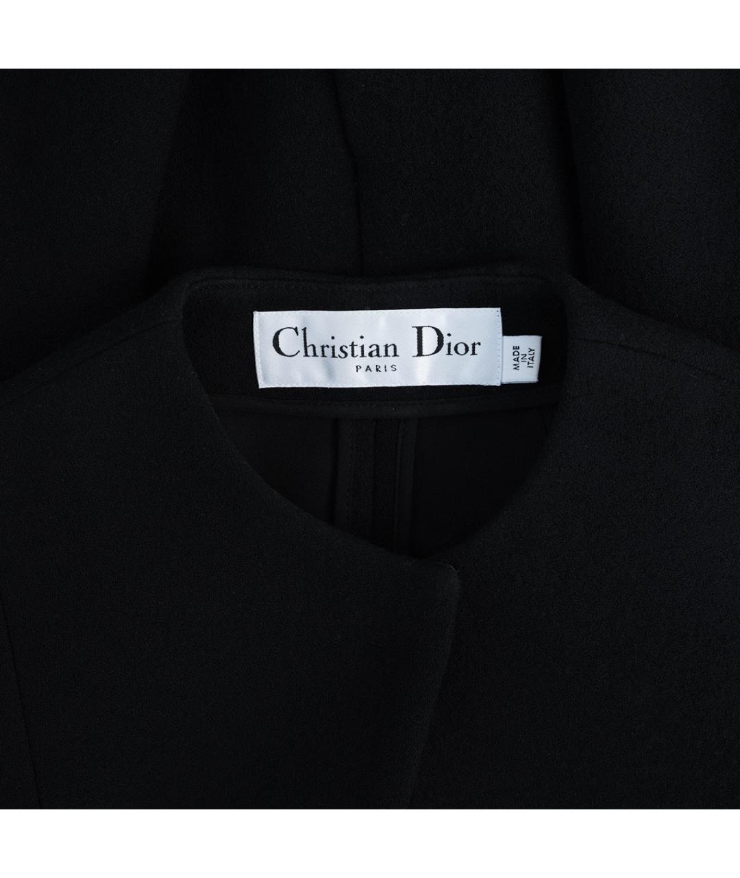CHRISTIAN DIOR Черный шерстяной жакет/пиджак, фото 3