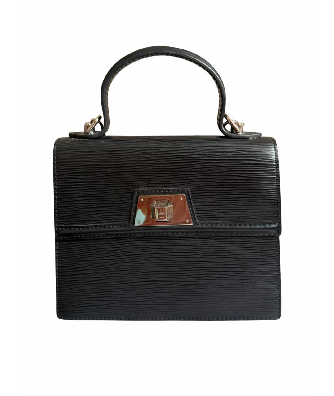 LOUIS VUITTON Черная кожаная сумка через плечо, фото 1