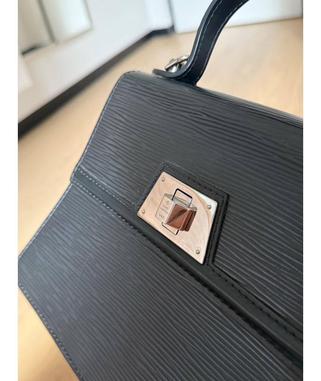 LOUIS VUITTON Черная кожаная сумка через плечо, фото 2