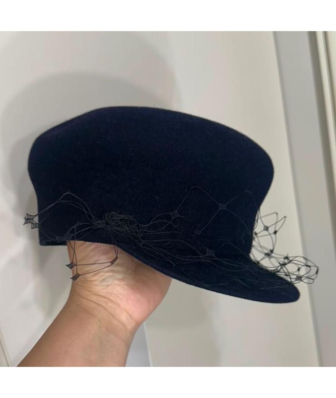 CHRISTIAN DIOR Темно-синяя шерстяная кепка, фото 3