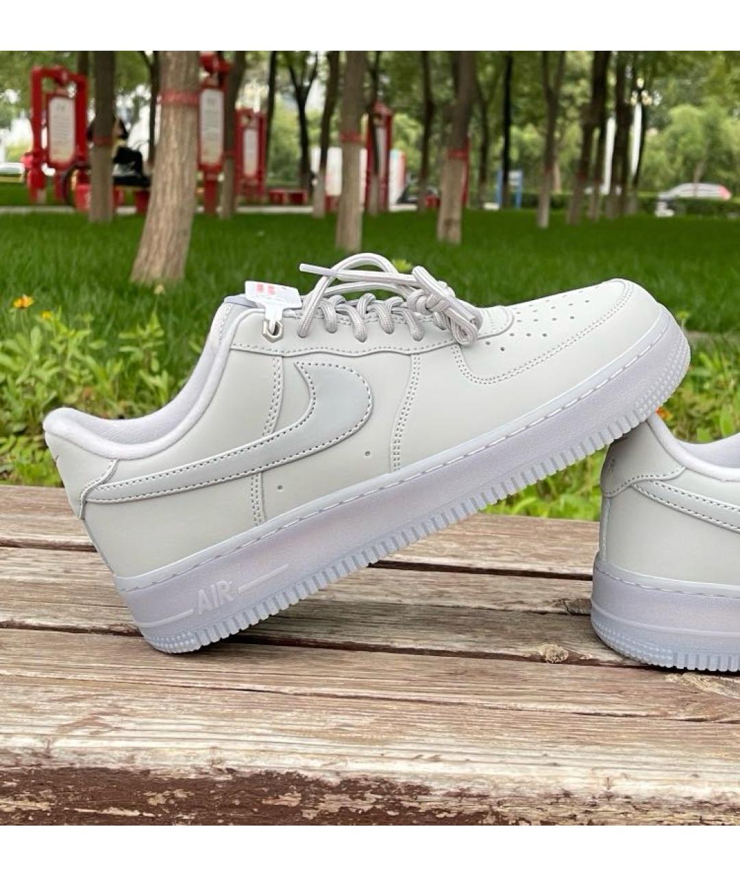 NIKE Серые замшевые низкие кроссовки / кеды, фото 8
