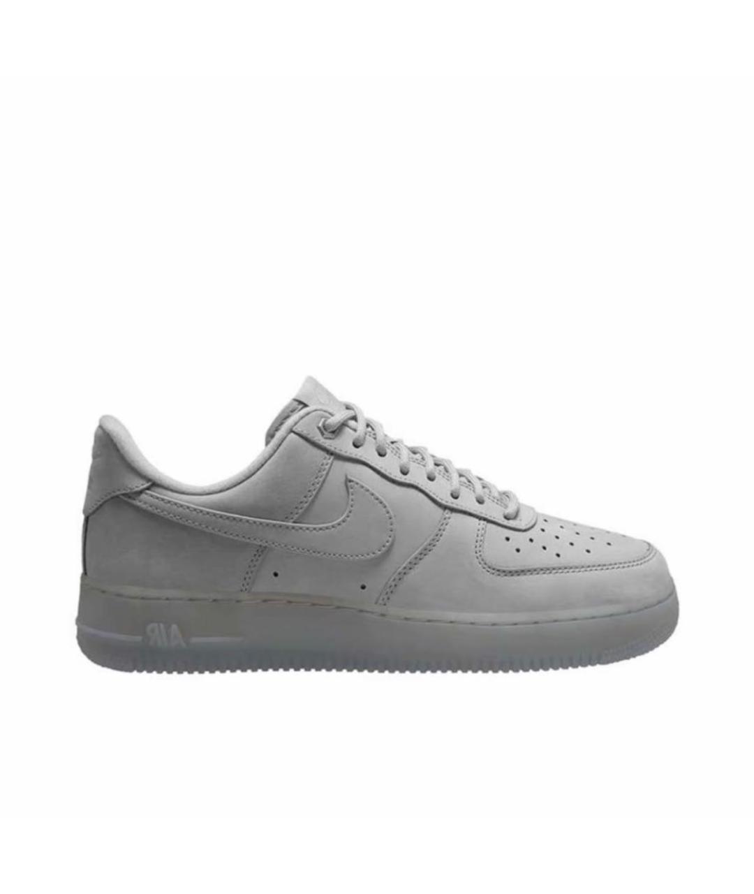 NIKE Серые замшевые низкие кроссовки / кеды, фото 1