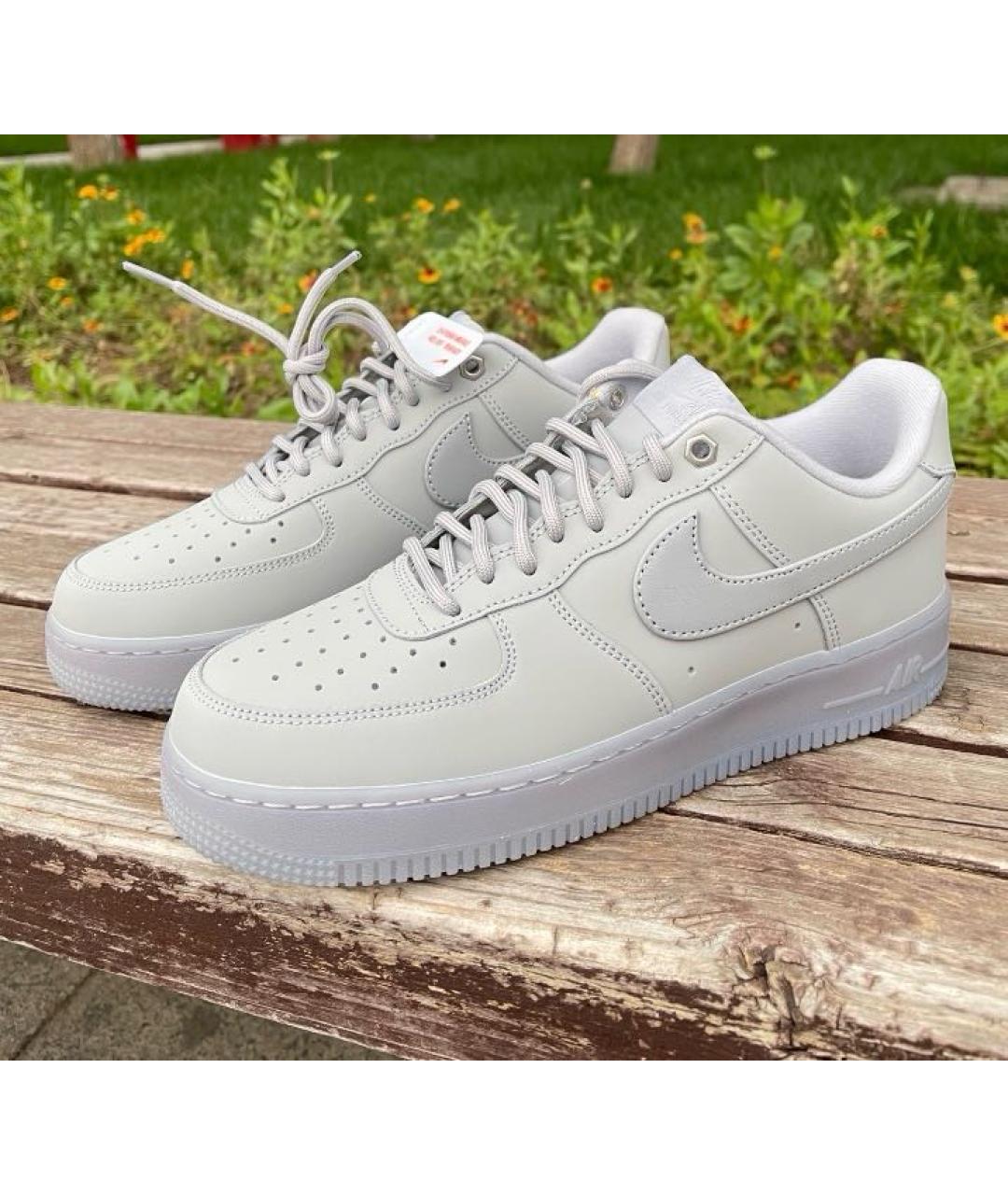 NIKE Серые замшевые низкие кроссовки / кеды, фото 6