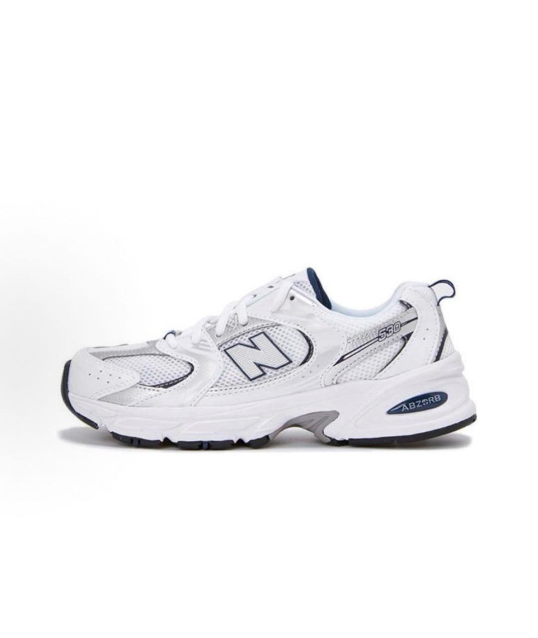 NEW BALANCE Белые текстильные кроссовки, фото 4