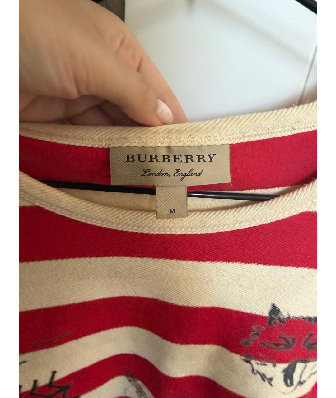 BURBERRY Красная хлопковая майка, фото 3