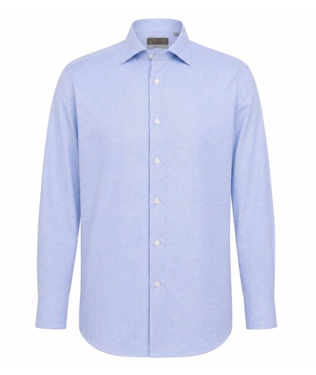 CANALI Голубая хлопковая классическая рубашка, фото 1