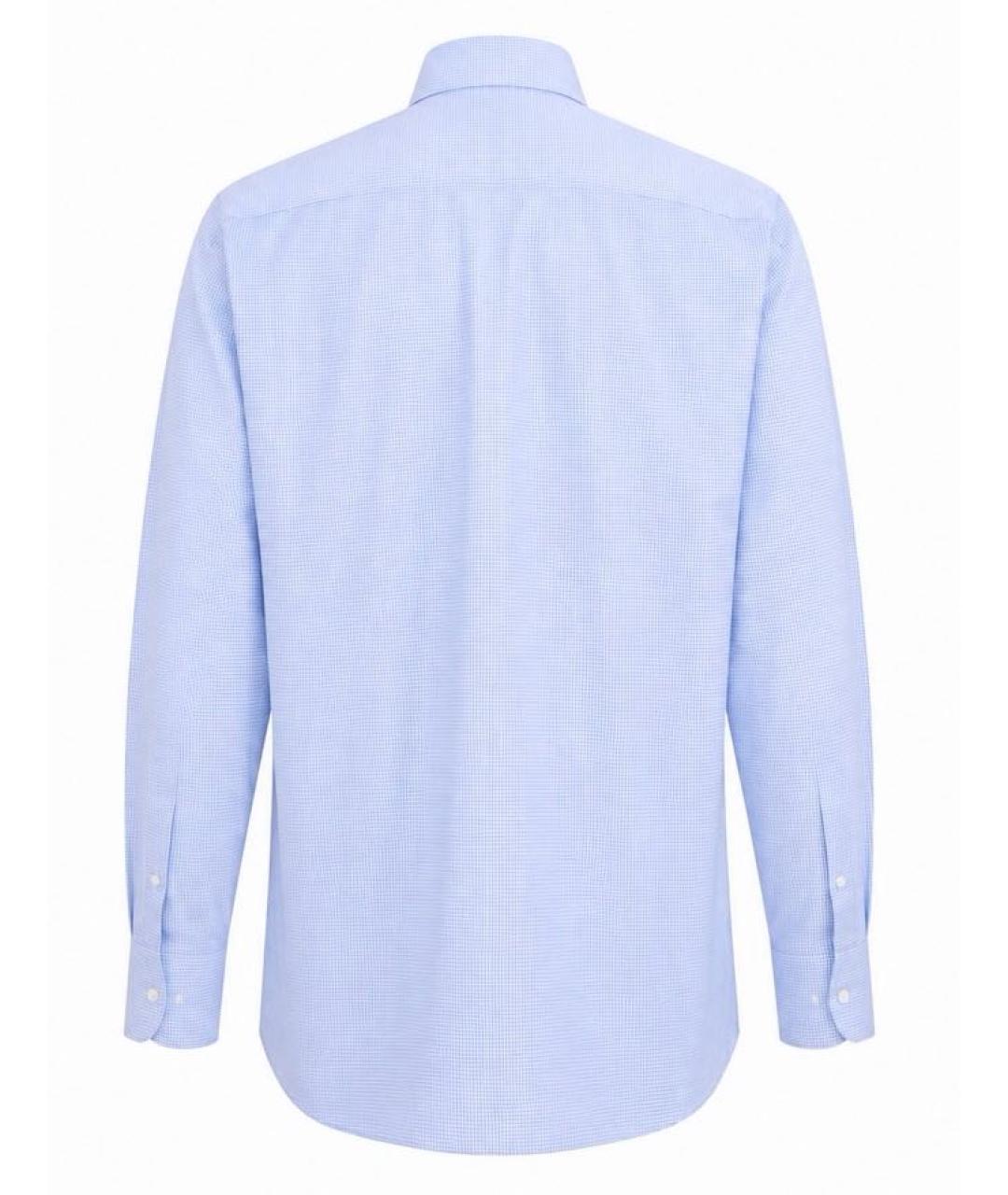 CANALI Голубая хлопковая классическая рубашка, фото 2