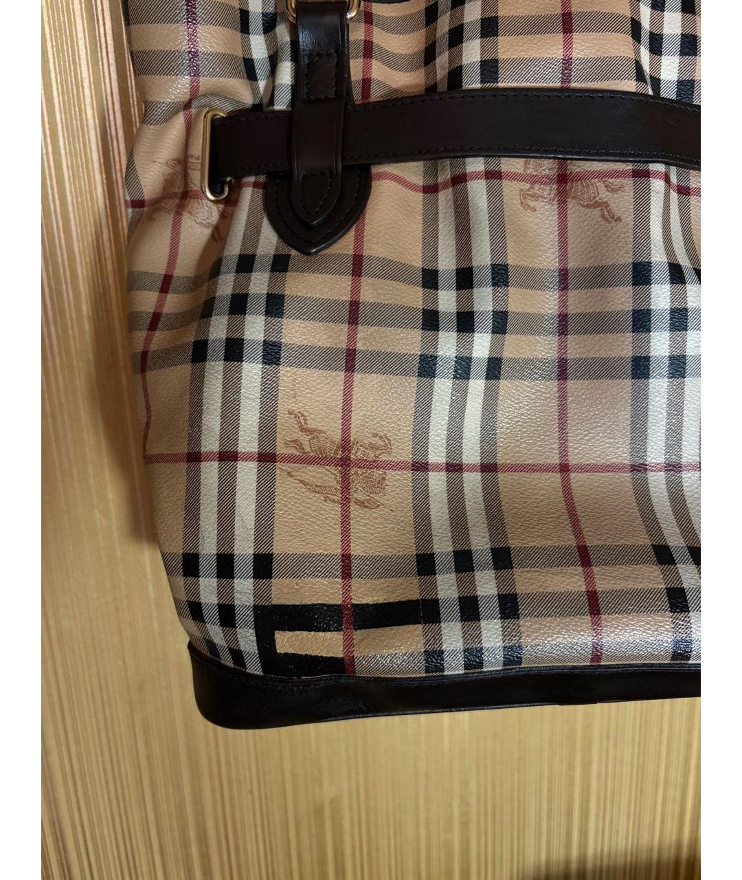 BURBERRY Бежевая кожаная сумка с короткими ручками, фото 5