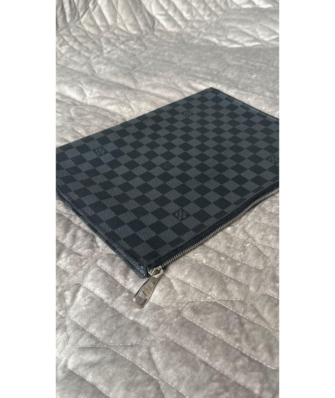 LOUIS VUITTON Антрацитовая папка для документов, фото 2