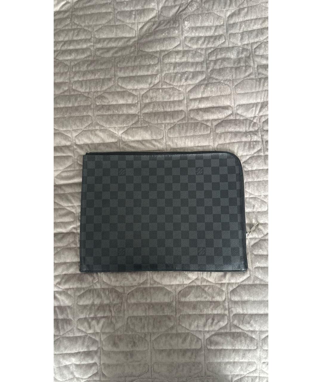 LOUIS VUITTON Антрацитовая папка для документов, фото 3
