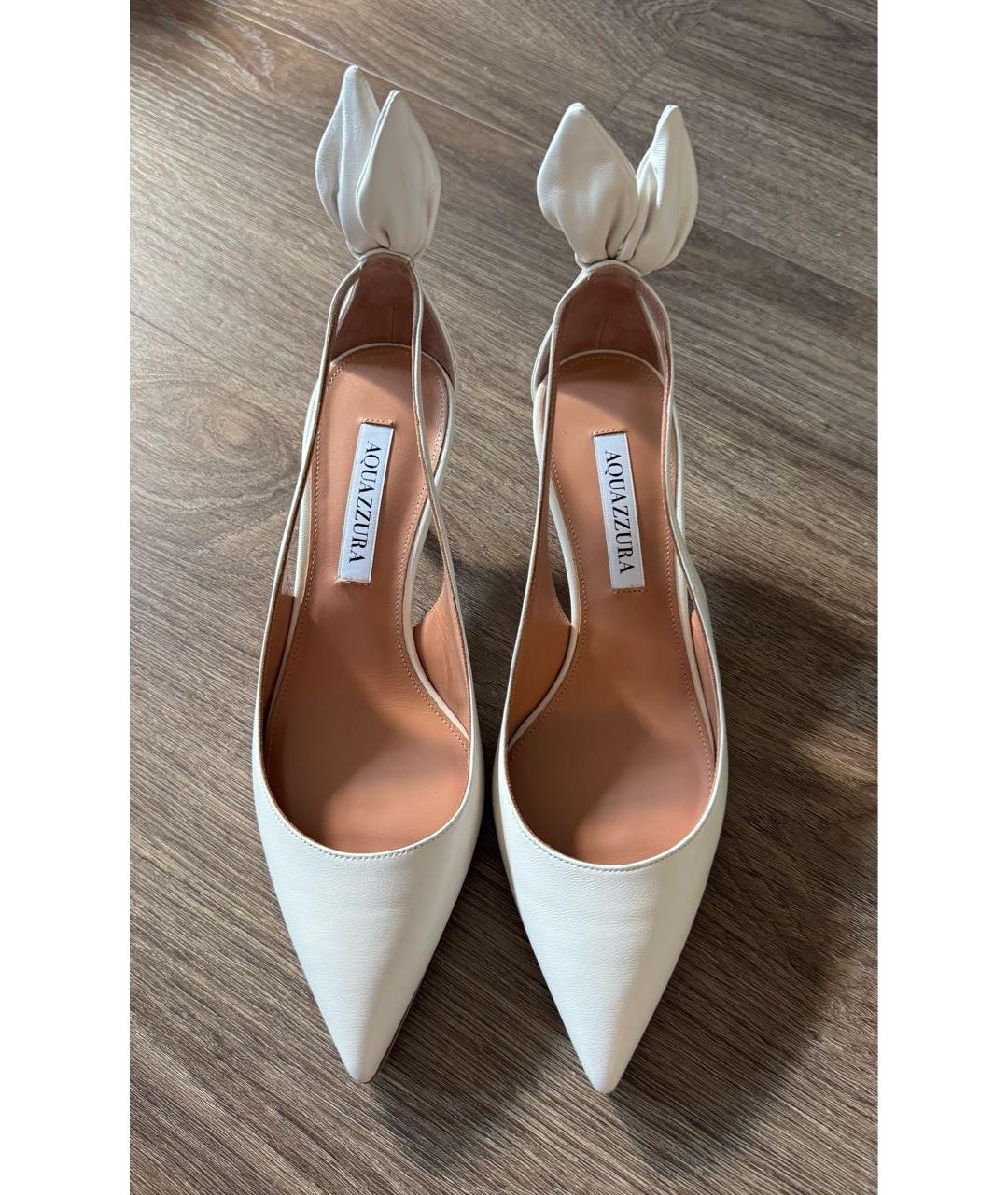 AQUAZZURA Белые кожаные туфли, фото 2