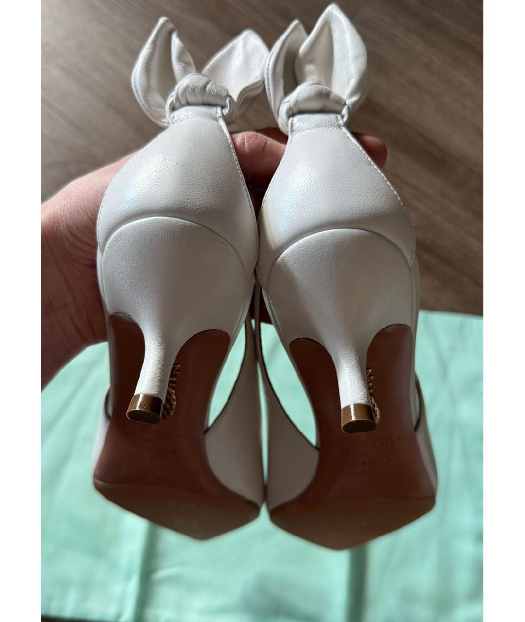 AQUAZZURA Белые кожаные туфли, фото 4