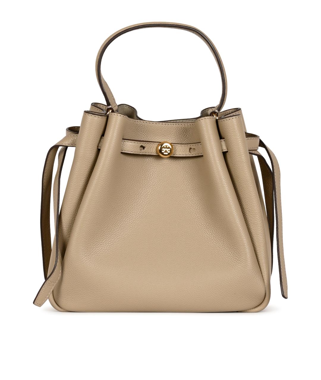 TORY BURCH Бежевая кожаная сумка тоут, фото 1