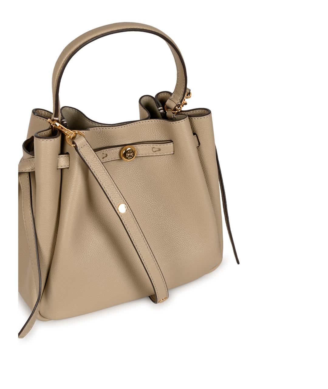TORY BURCH Бежевая кожаная сумка тоут, фото 4