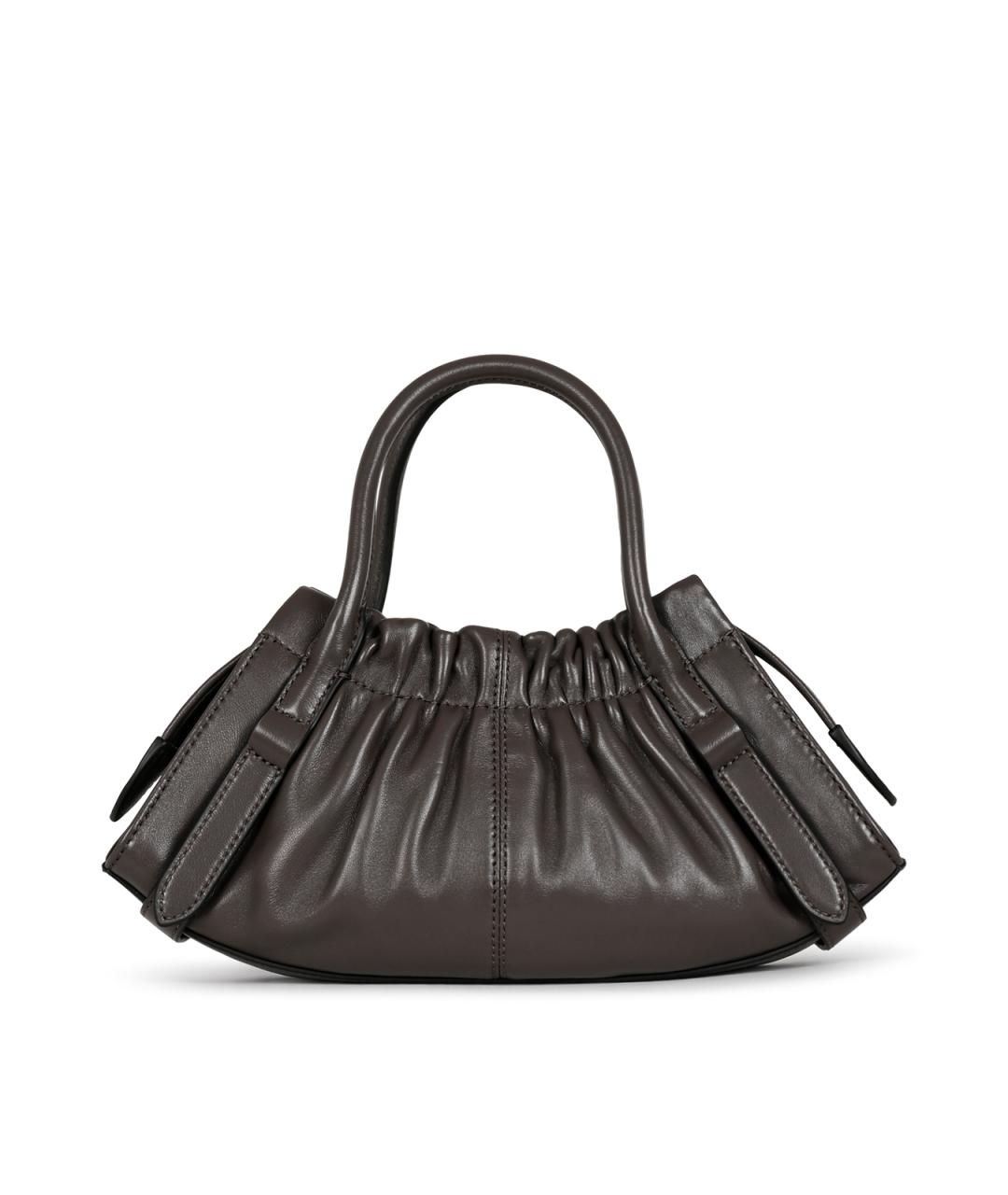 MARC JACOBS Серая кожаная сумка с короткими ручками, фото 3