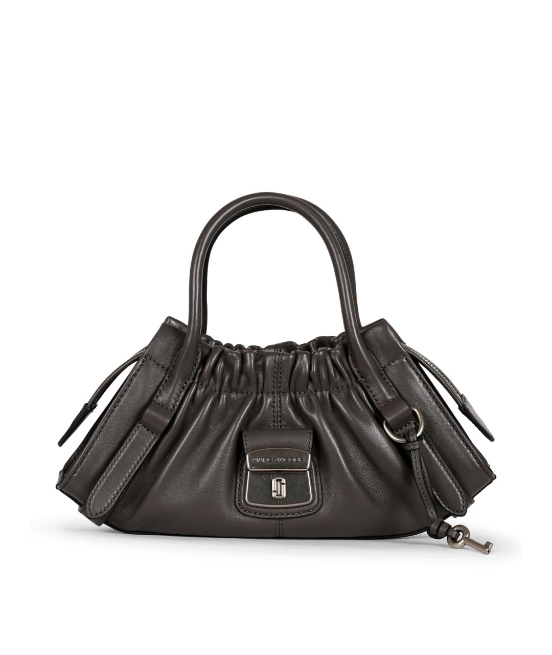MARC JACOBS Серая кожаная сумка с короткими ручками, фото 1