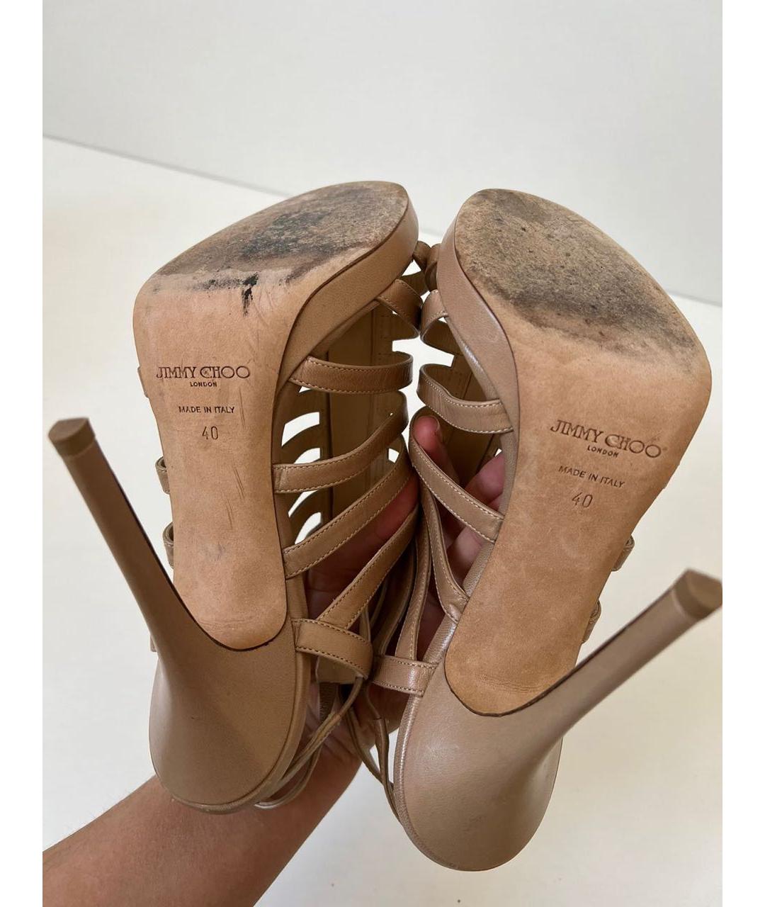 JIMMY CHOO Кожаные босоножки, фото 8