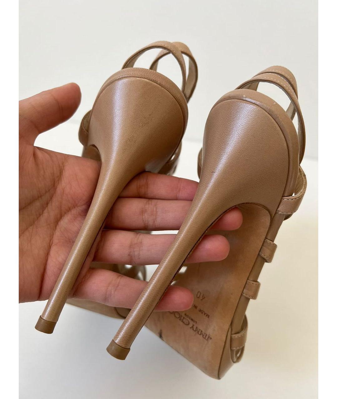 JIMMY CHOO Кожаные босоножки, фото 6