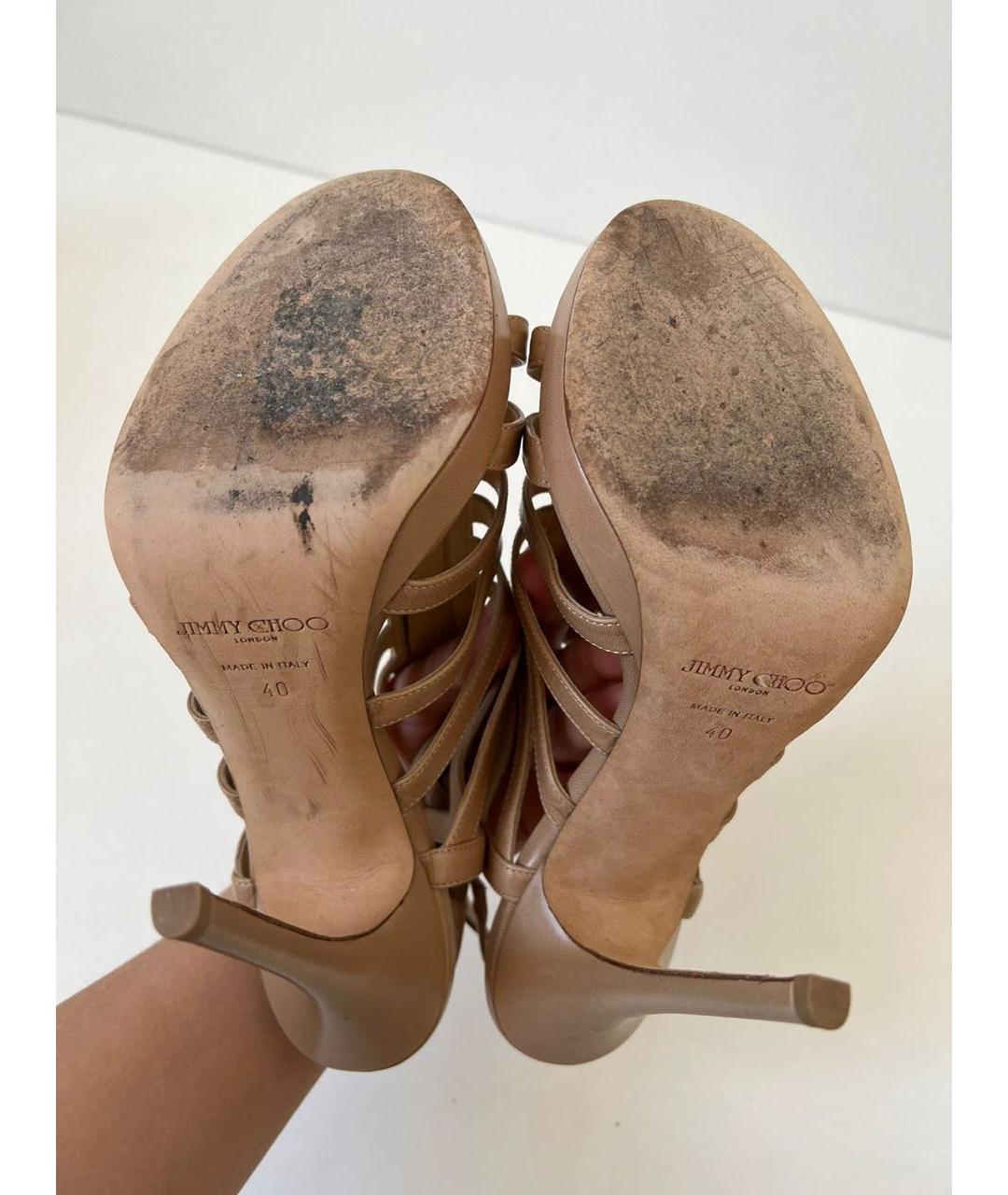 JIMMY CHOO Кожаные босоножки, фото 7