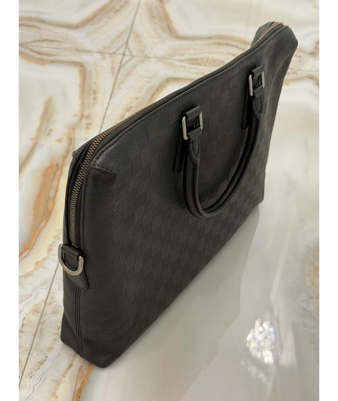 LOUIS VUITTON Черный портфель из искусственной кожи, фото 7
