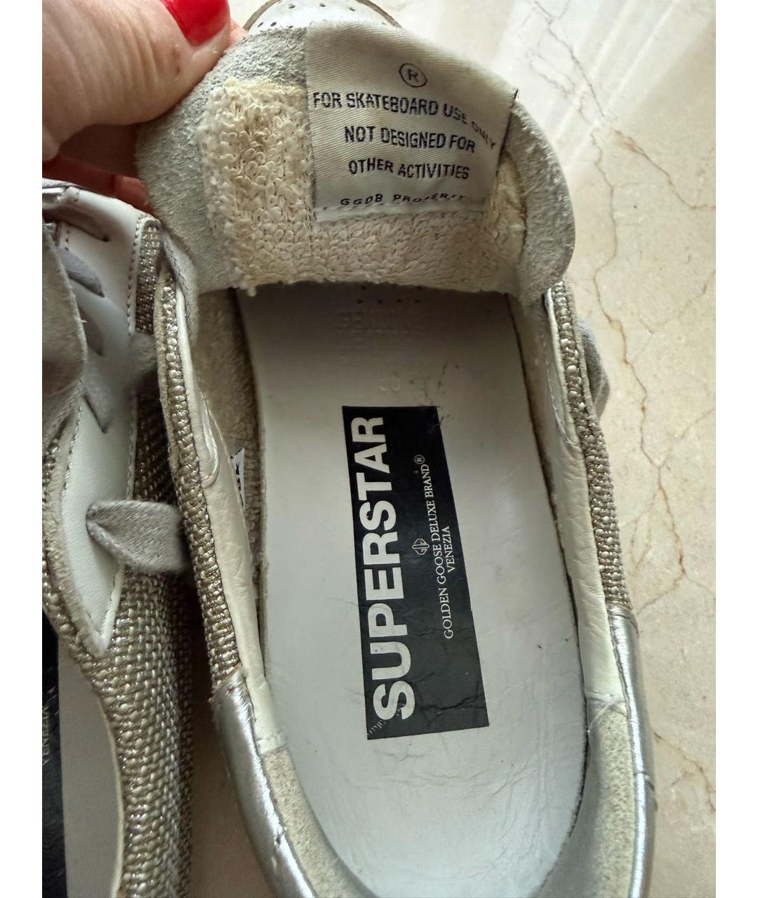 GOLDEN GOOSE DELUXE BRAND Серые кожаные кеды, фото 6