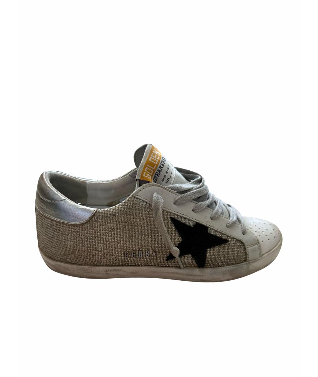 GOLDEN GOOSE DELUXE BRAND Серые кожаные кеды, фото 1
