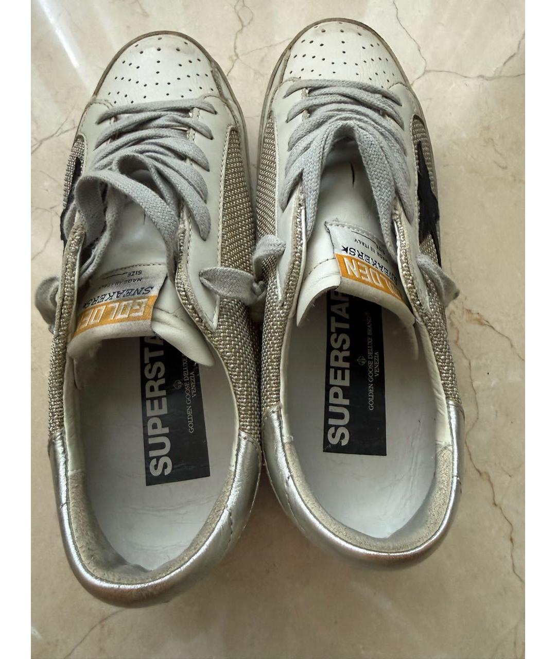 GOLDEN GOOSE DELUXE BRAND Серые кожаные кеды, фото 4