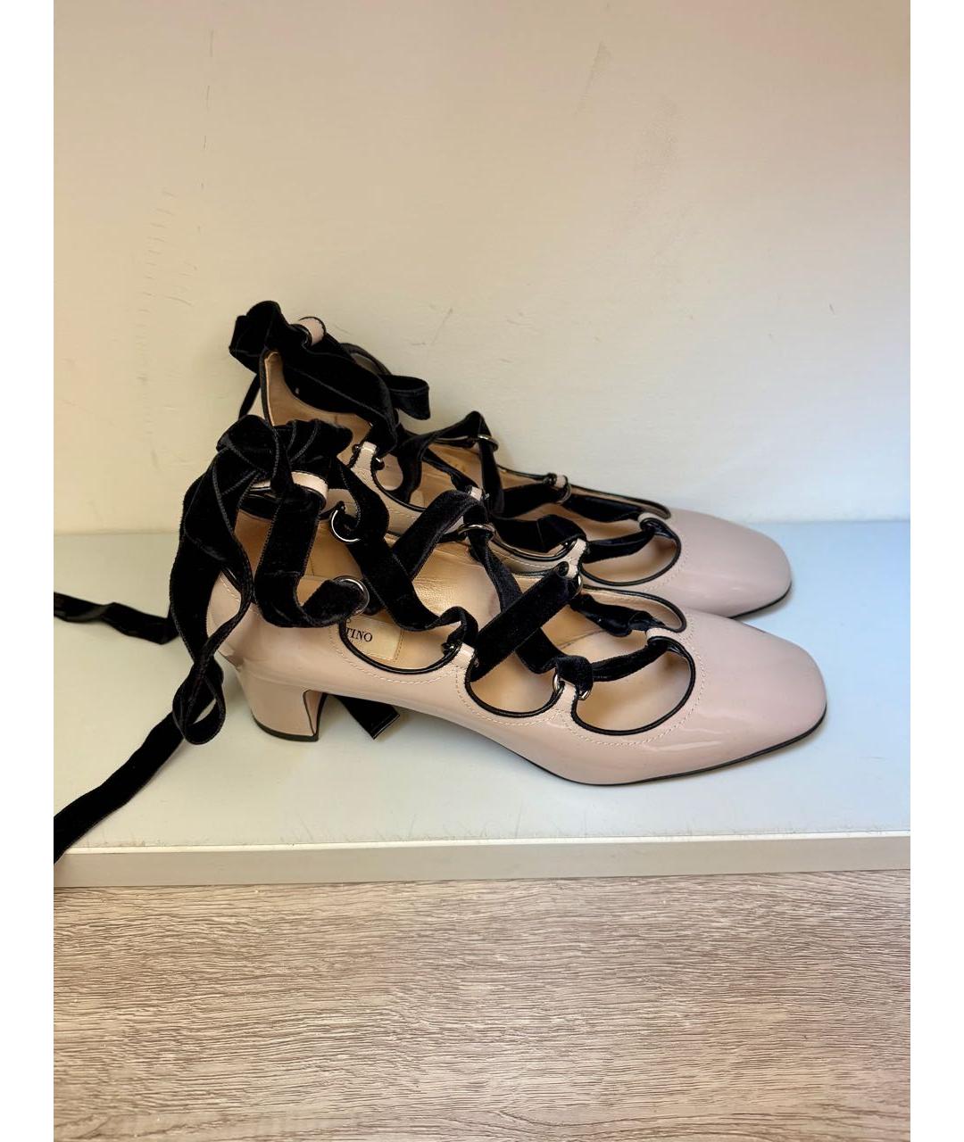 VALENTINO Розовые кожаные туфли, фото 4