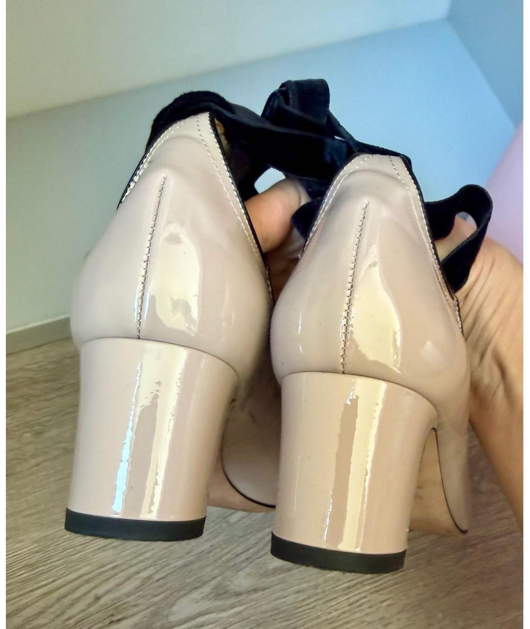 VALENTINO Розовые кожаные туфли, фото 3