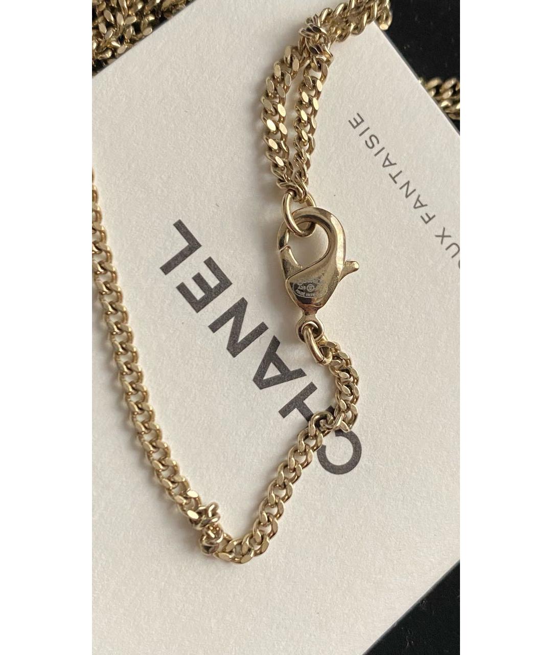 CHANEL Золотая металлическая подвеска, фото 4