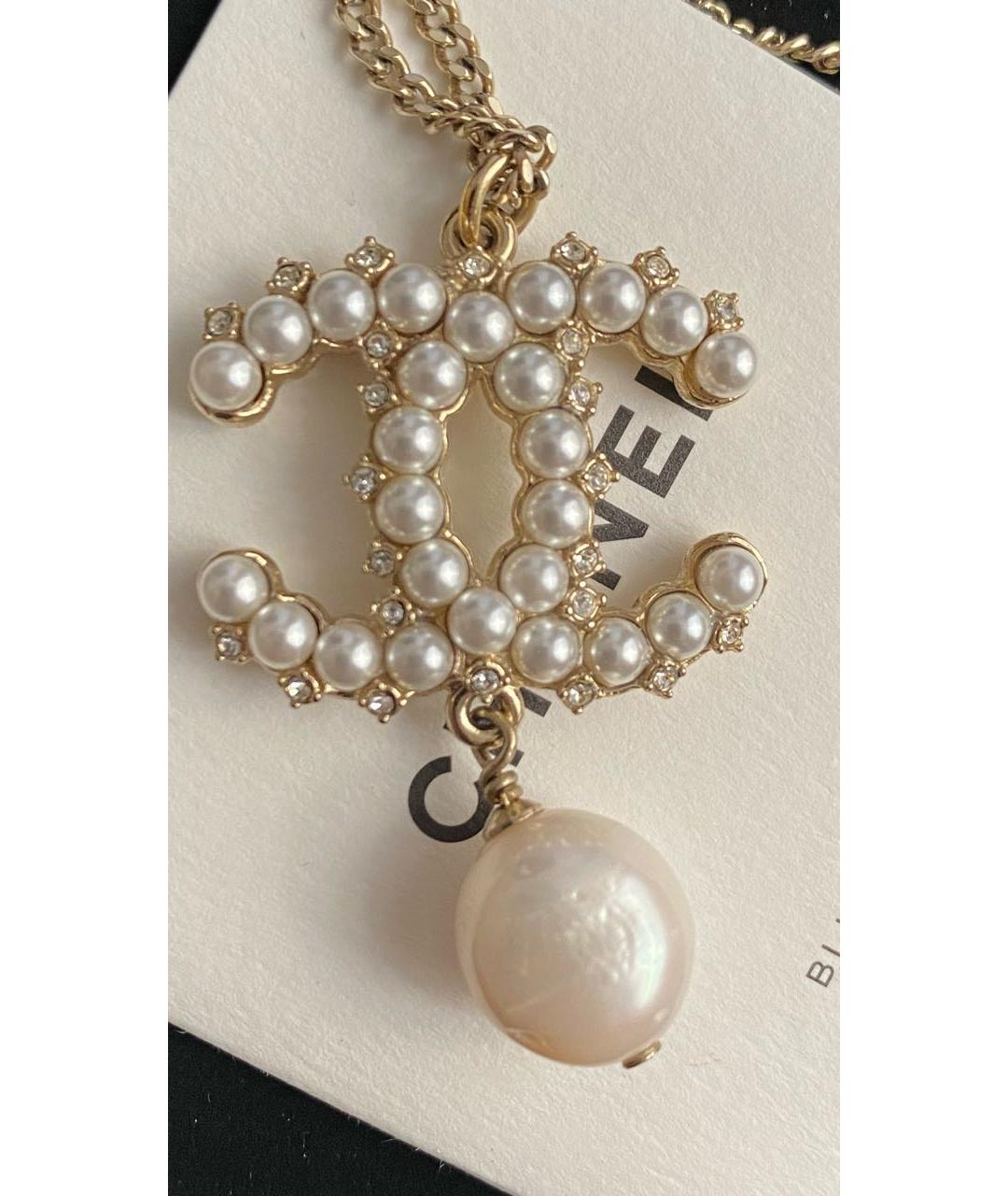 CHANEL Золотая металлическая подвеска, фото 3