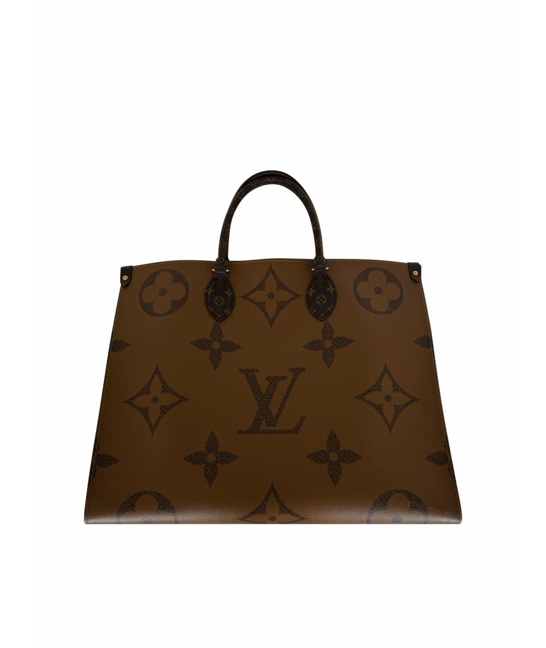 LOUIS VUITTON Коричневая кожаная сумка тоут, фото 1