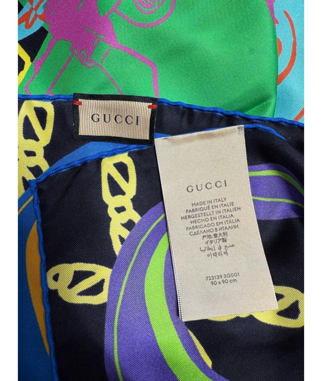 GUCCI Мульти шелковый платок, фото 5