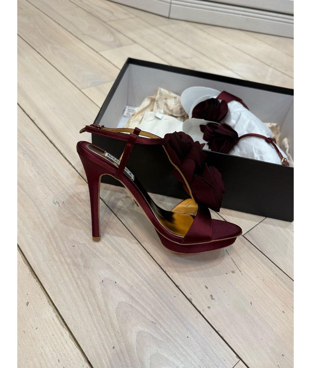 BADGLEY MISCHKA Бордовые синтетические туфли, фото 2