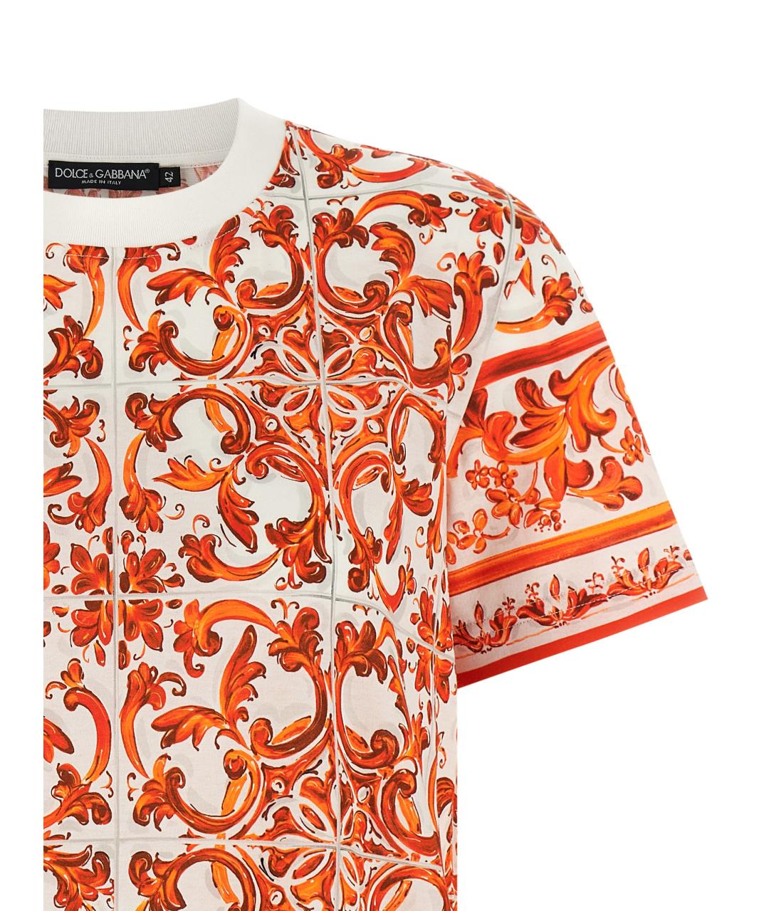 DOLCE&GABBANA Мульти хлопковая футболка, фото 3