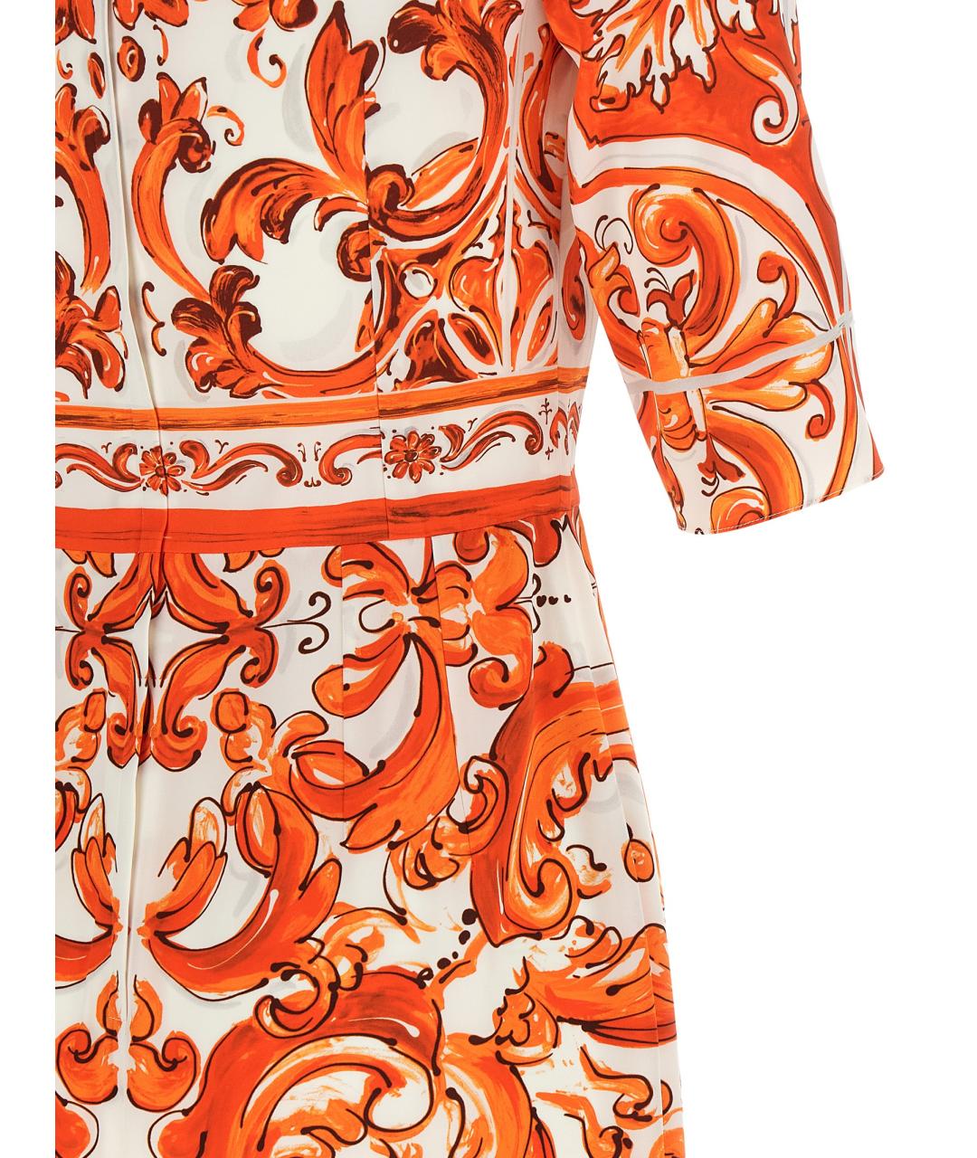 DOLCE&GABBANA Мульти шелковое платье, фото 4