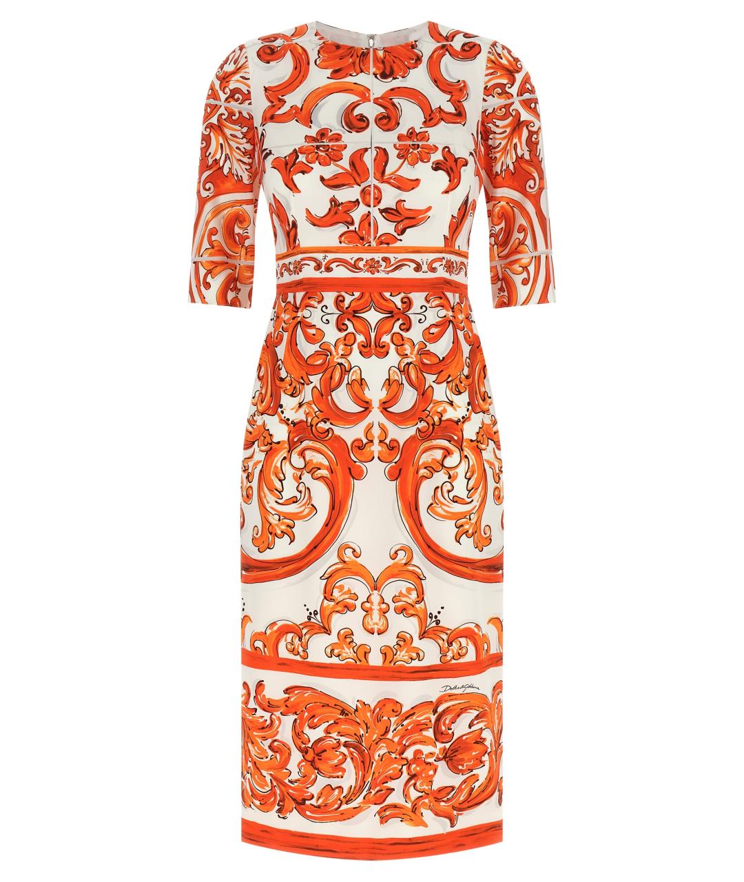 DOLCE&GABBANA Мульти шелковое платье, фото 1