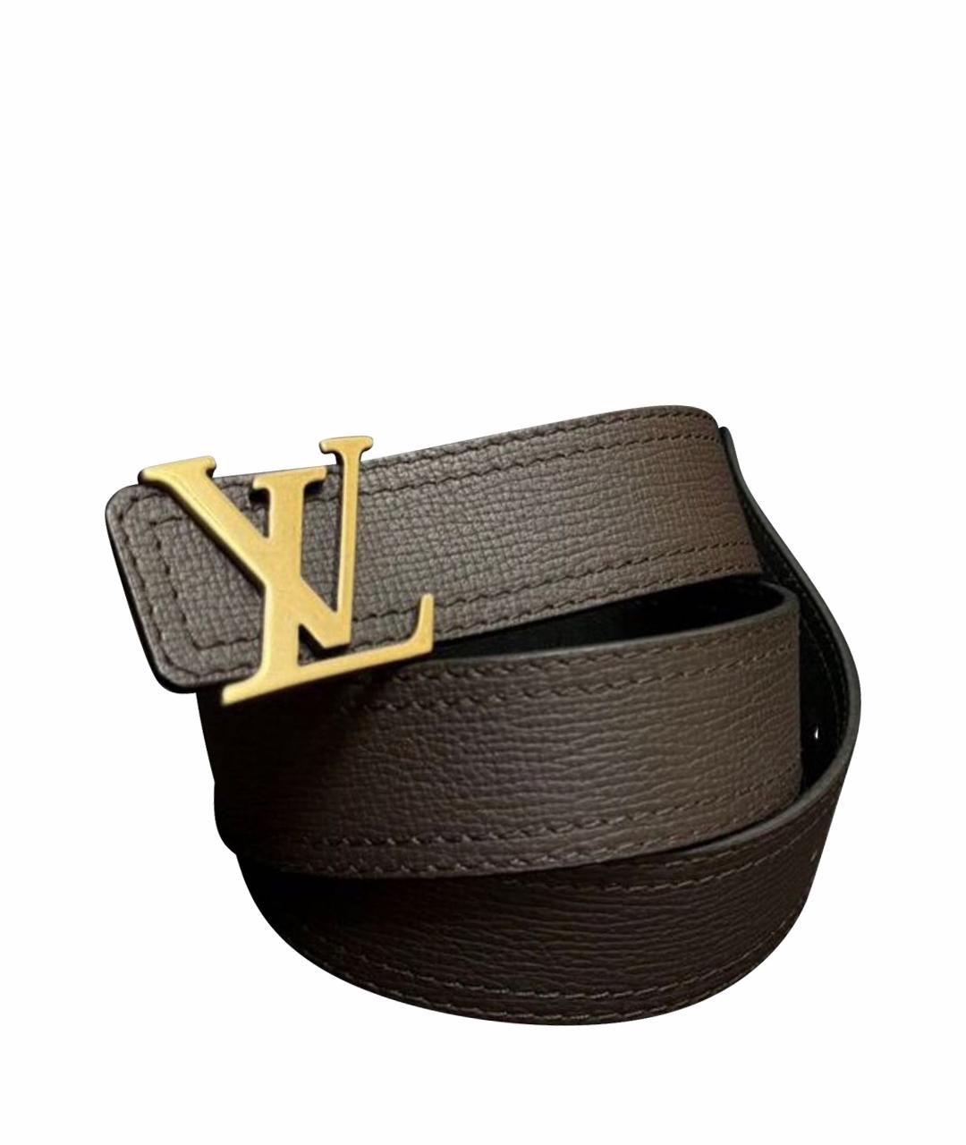 LOUIS VUITTON Коричневый кожаный ремень, фото 1