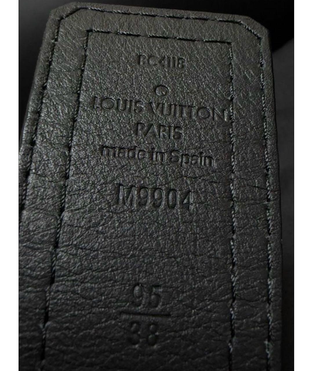 LOUIS VUITTON Коричневый кожаный ремень, фото 6