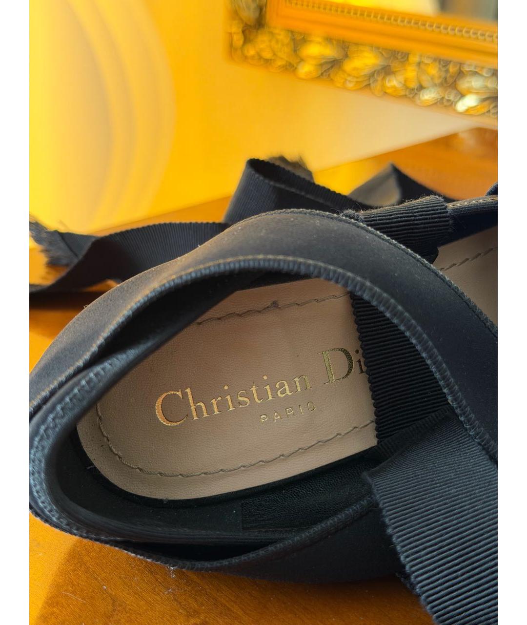CHRISTIAN DIOR Черные неопреновые босоножки, фото 5